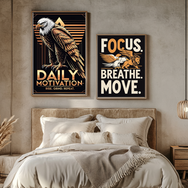 Inspiring bedroom poster