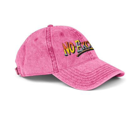 Vintage Cap with No Excuses Motif