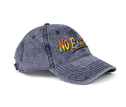Vintage Cap with No Excuses Motif
