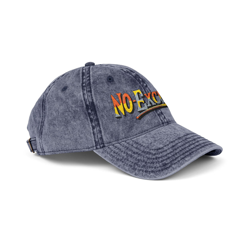 Vintage Cap with No Excuses Motif