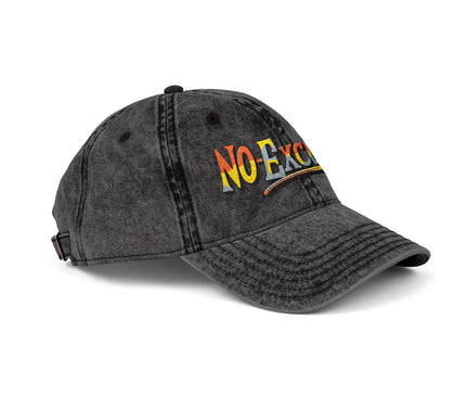 Vintage Cap with No Excuses Motif