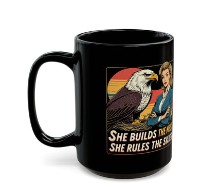 Empowered Woman Mug, She Builds the Nest..