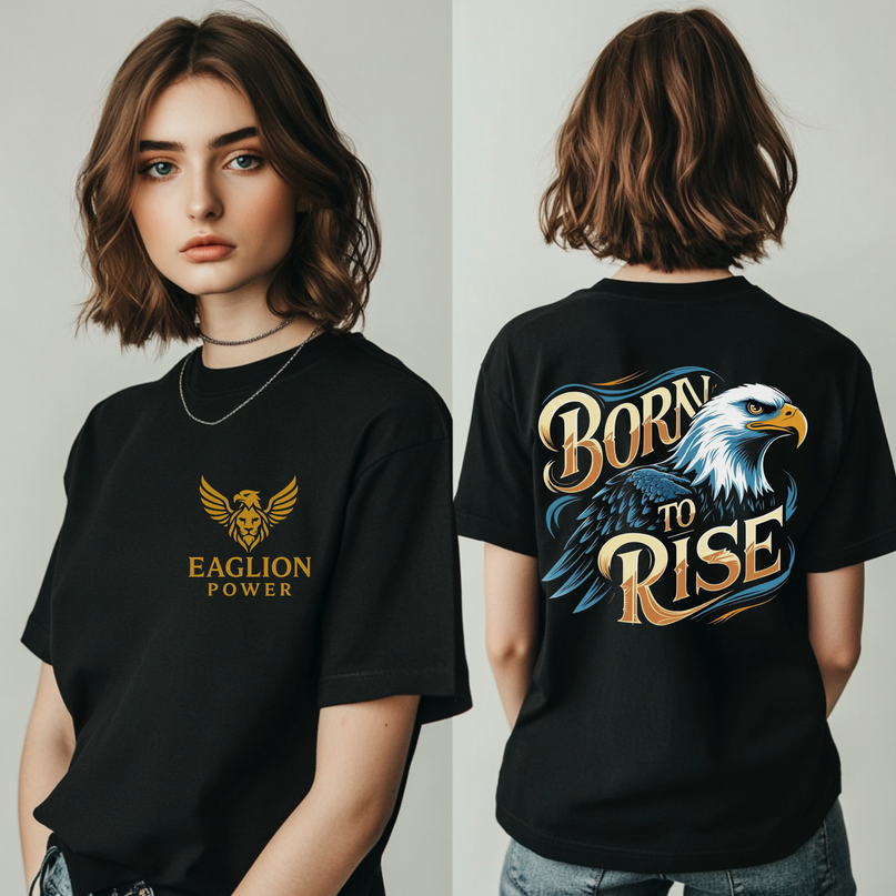 Eagle Born to Rise T-shirt for Woman